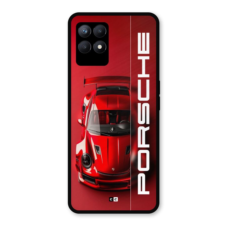 Red Porsche Metal Back Case for Realme Narzo 50