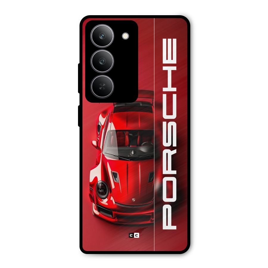 Red Porsche Metal Back Case for Realme P3x