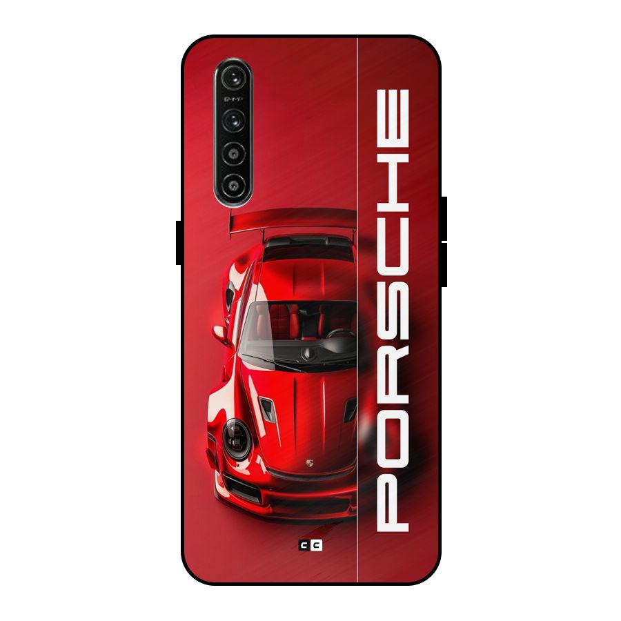 Red Porsche Metal Back Case for Realme XT