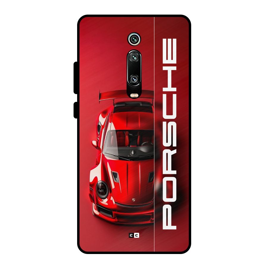 Red Porsche Metal Back Case for Redmi K20 Pro