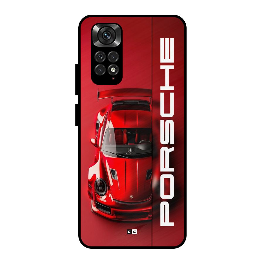 Red Porsche Metal Back Case for Redmi Note 11 Pro Plus 5G