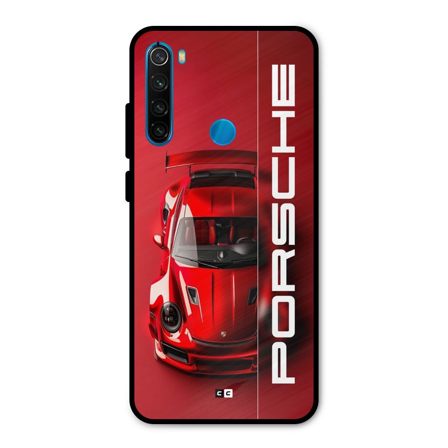 Red Porsche Metal Back Case for Redmi Note 8