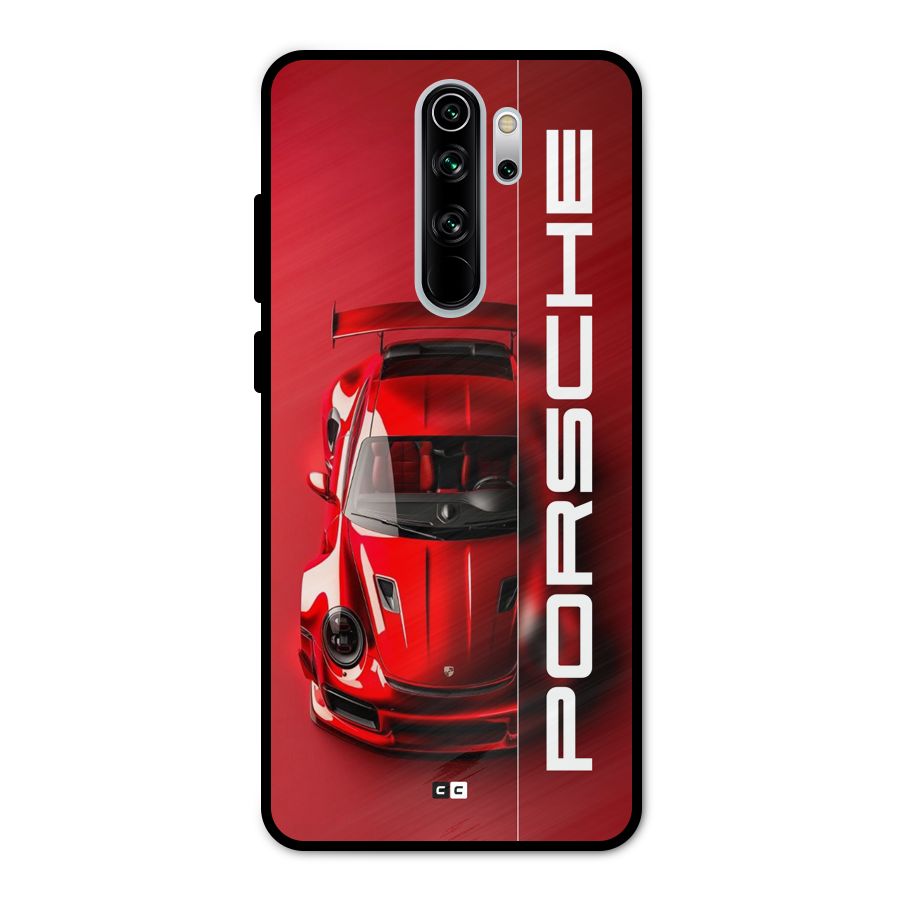 Red Porsche Metal Back Case for Redmi Note 8 Pro