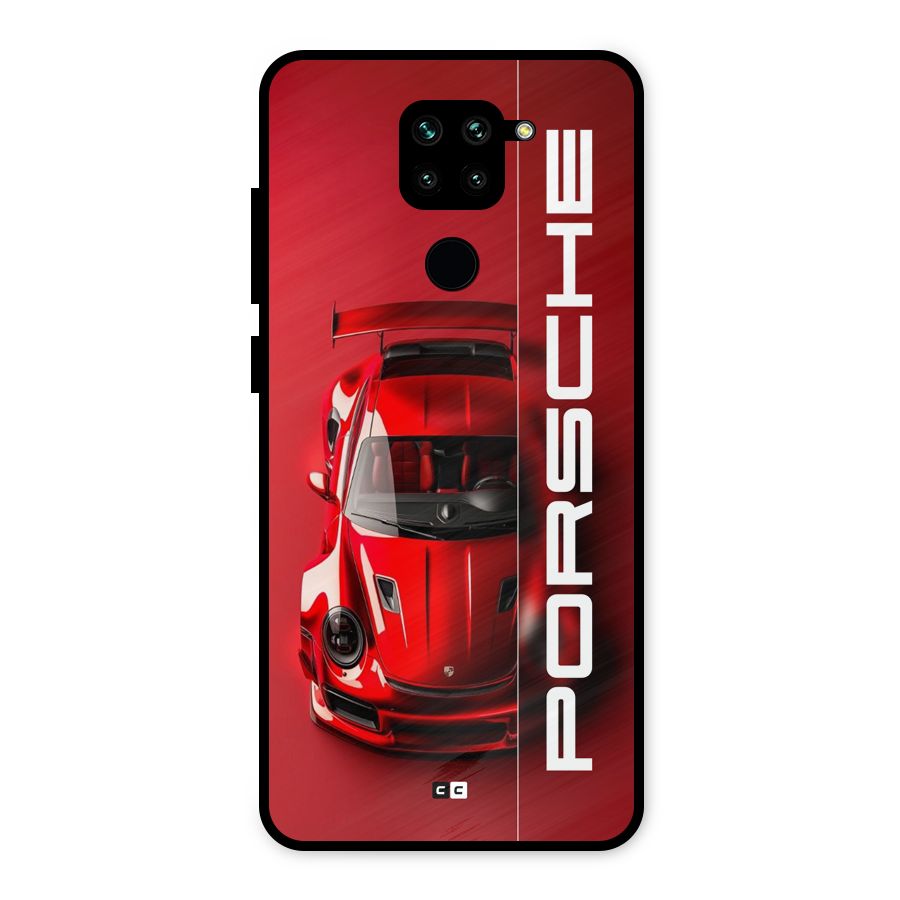Red Porsche Metal Back Case for Redmi Note 9