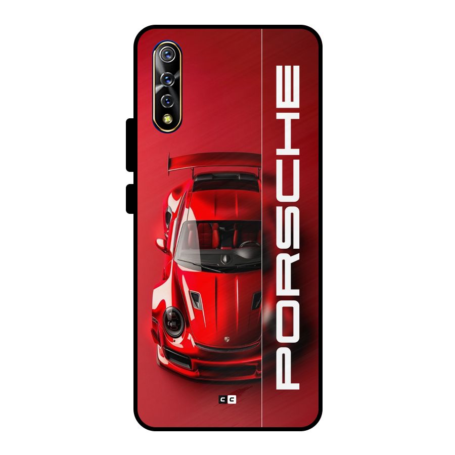 Red Porsche Metal Back Case for Vivo S1