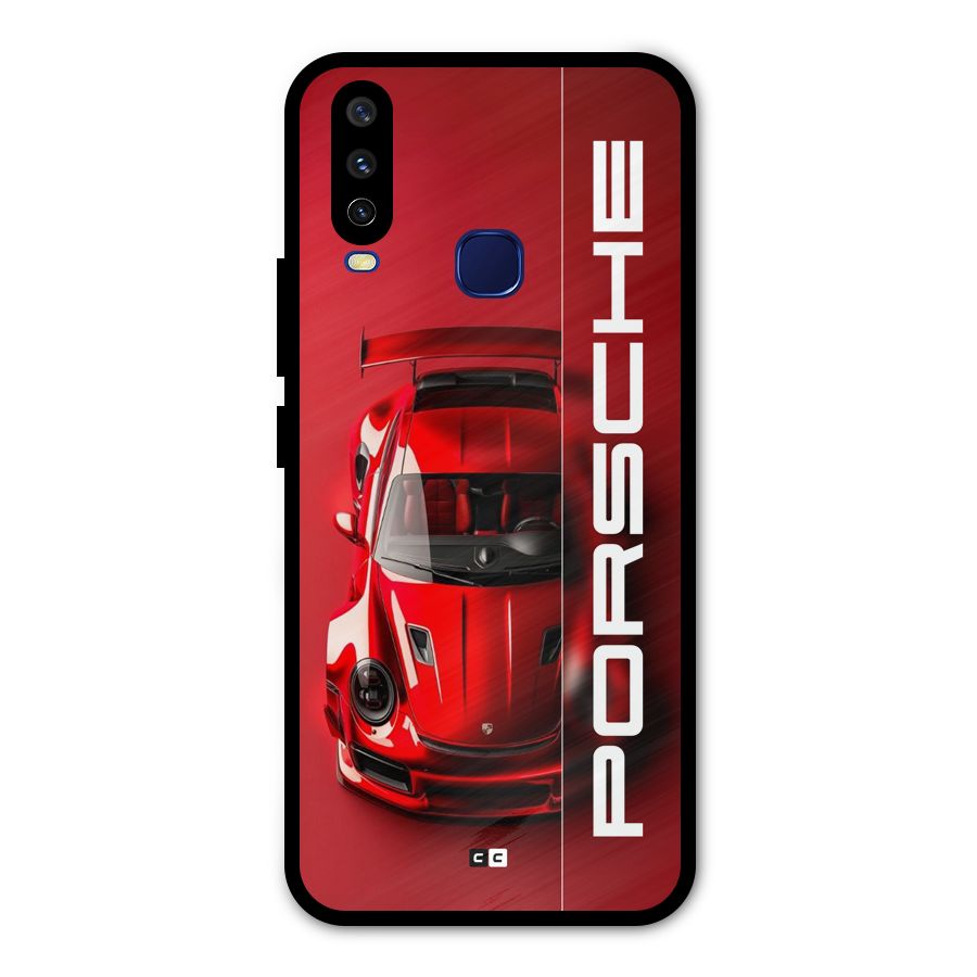 Red Porsche Metal Back Case for Vivo U10