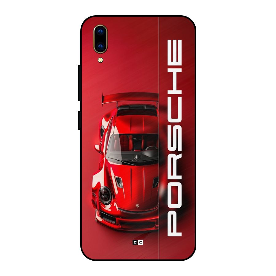 Red Porsche Metal Back Case for Vivo V11 Pro