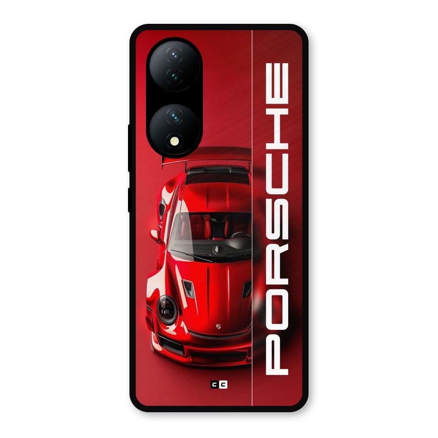 Red Porsche Metal Back Case for Vivo Y100a