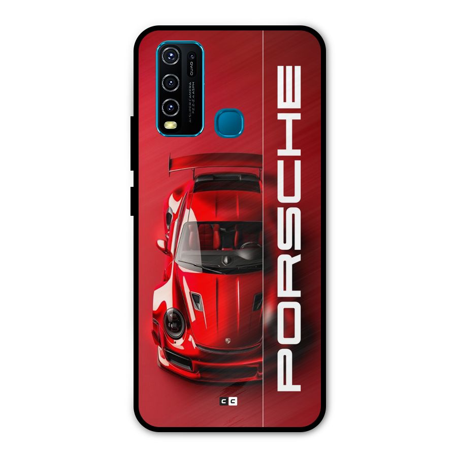 Red Porsche Metal Back Case for Vivo Y50