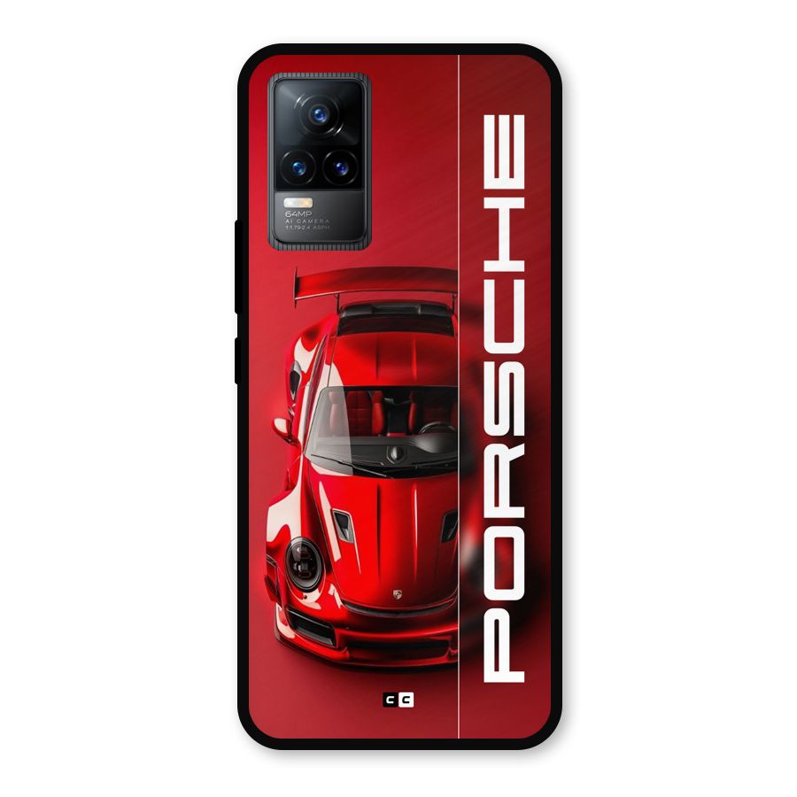 Red Porsche Metal Back Case for Vivo Y73