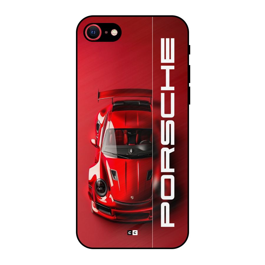 Red Porsche Metal Back Case for iPhone 7