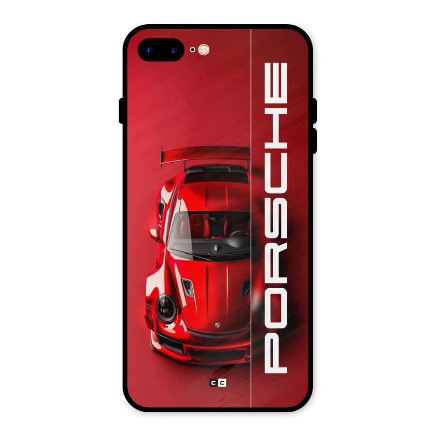 Red Porsche Metal Back Case for iPhone 7 Plus