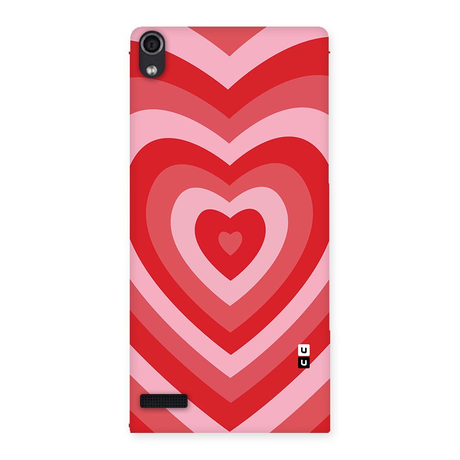 Red Retro Hearts Back Case for Ascend P6
