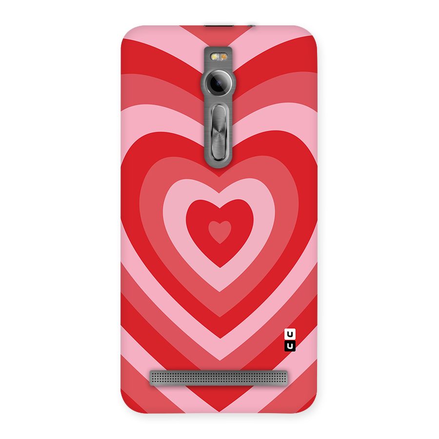 Red Retro Hearts Back Case for Asus Zenfone 2