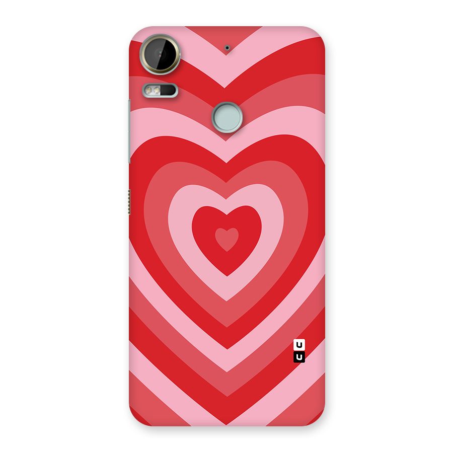 Red Retro Hearts Back Case for Desire 10 Pro