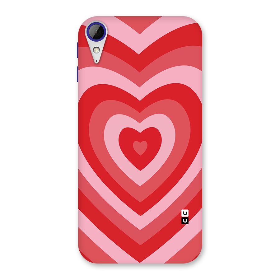 Red Retro Hearts Back Case for Desire 830
