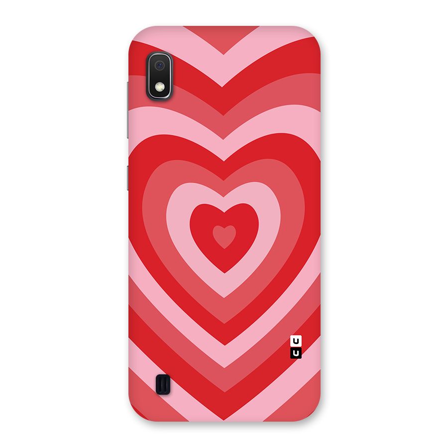 Red Retro Hearts Back Case for Galaxy A10