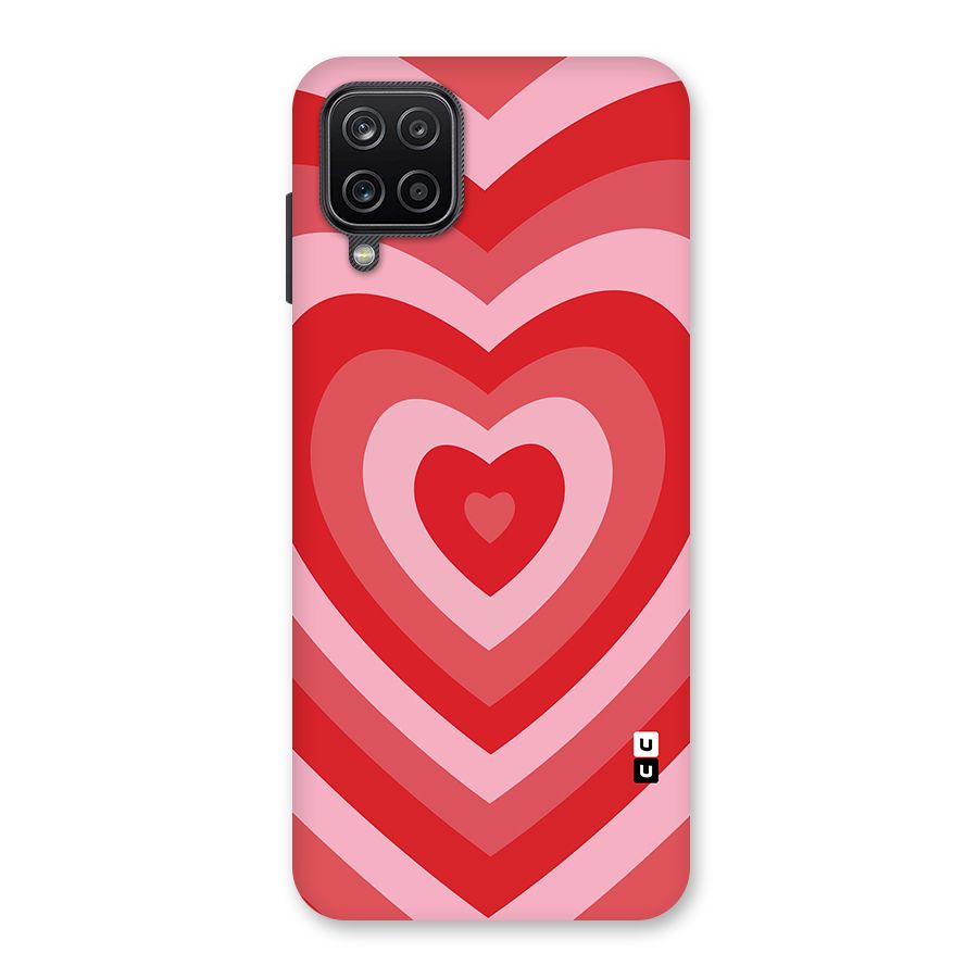 Red Retro Hearts Back Case for Galaxy A12