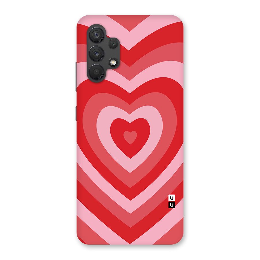 Red Retro Hearts Back Case for Galaxy A32