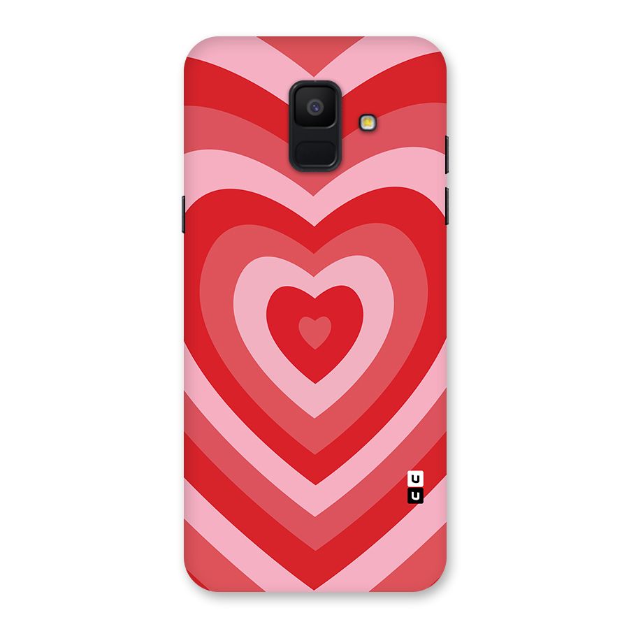 Red Retro Hearts Back Case for Galaxy A6 (2018)