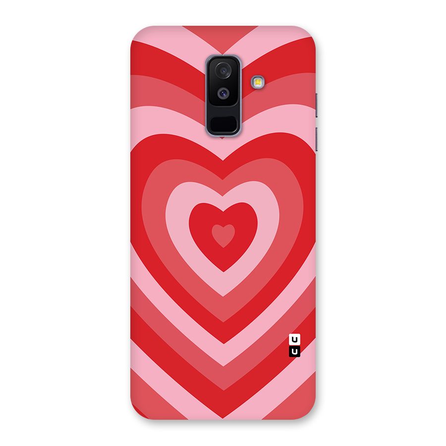 Red Retro Hearts Back Case for Galaxy A6 Plus