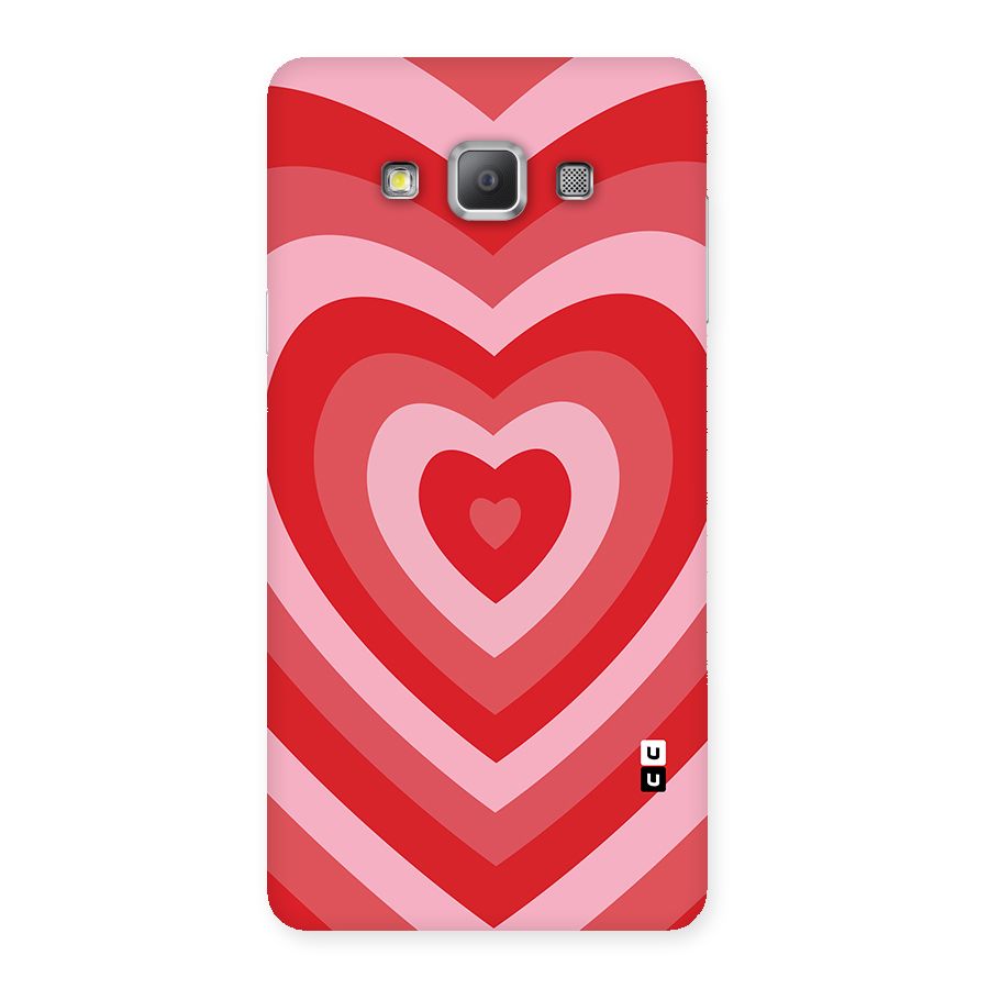 Red Retro Hearts Back Case for Galaxy A7