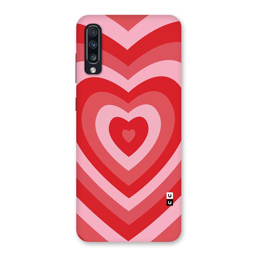 Red Retro Hearts Back Case for Galaxy A70