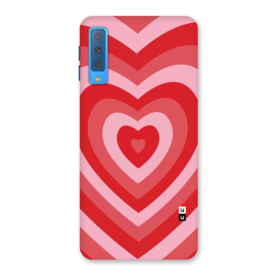 Red Retro Hearts Back Case for Galaxy A7 (2018)