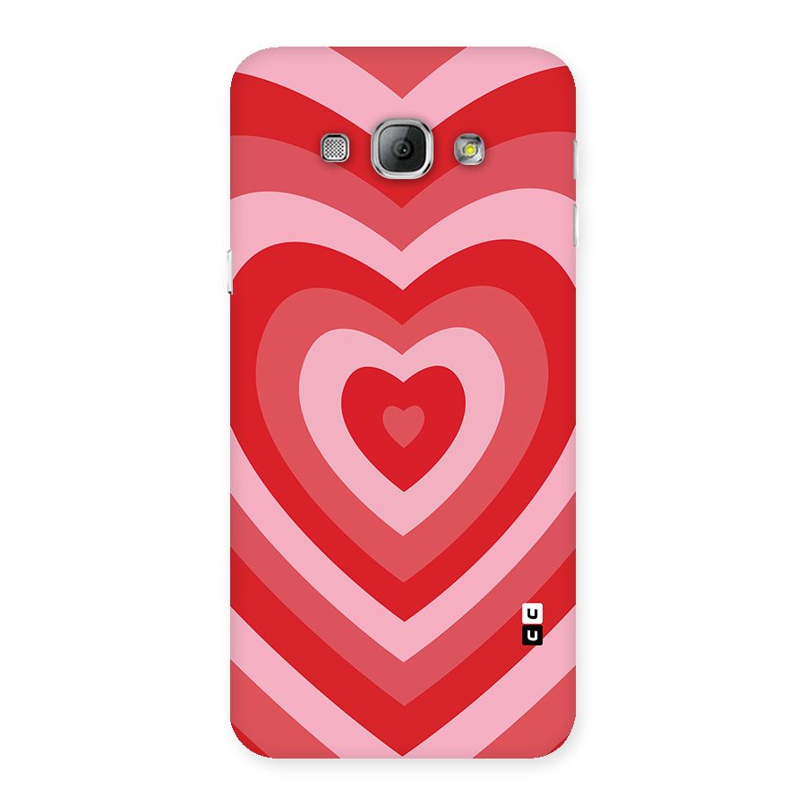 Red Retro Hearts Back Case for Galaxy A8