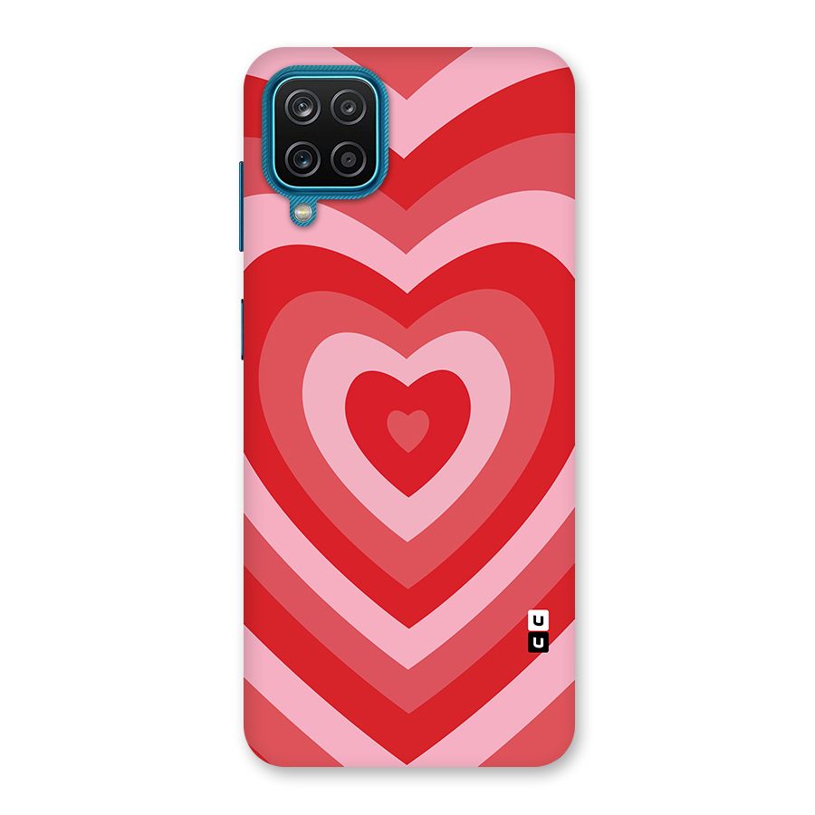 Red Retro Hearts Back Case for Galaxy F12