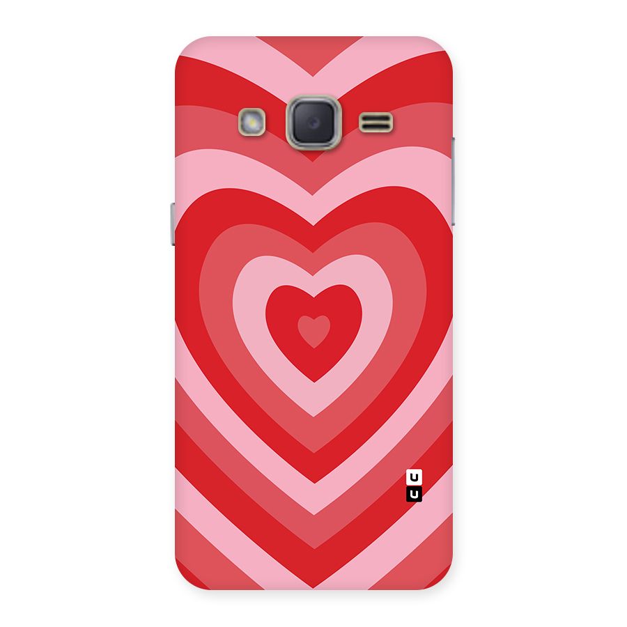 Red Retro Hearts Back Case for Galaxy J2