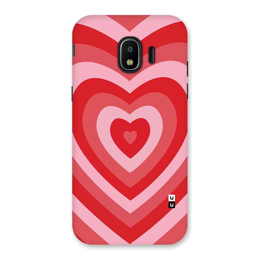 Red Retro Hearts Back Case for Galaxy J2 Pro 2018