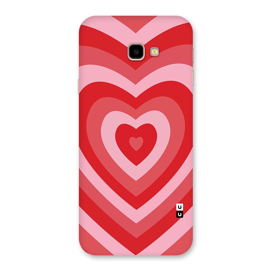 Red Retro Hearts Back Case for Galaxy J4 Plus