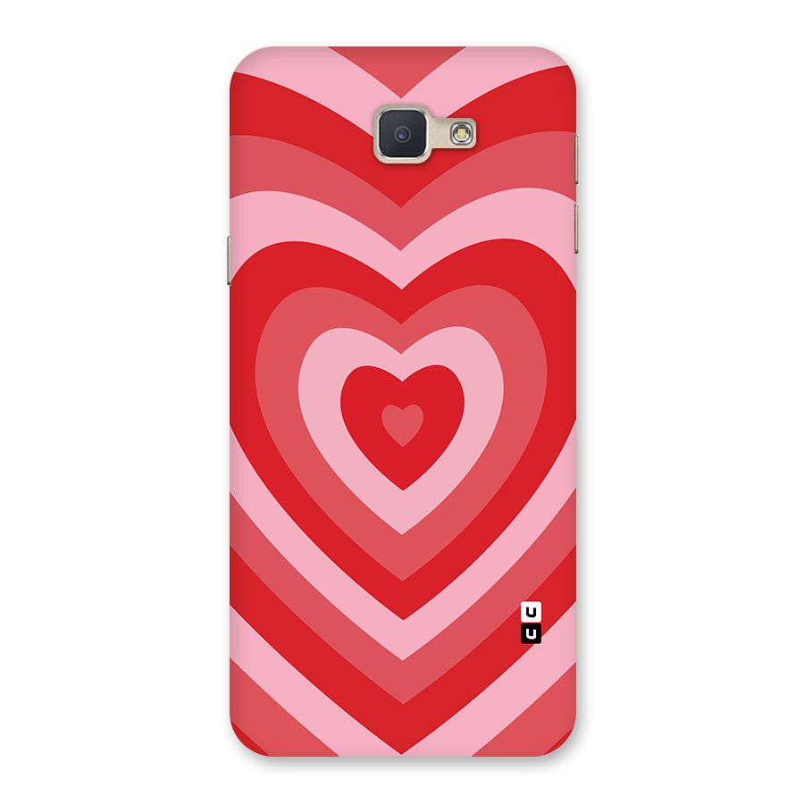 Red Retro Hearts Back Case for Galaxy J5 Prime