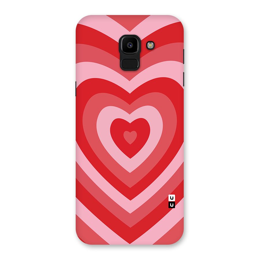 Red Retro Hearts Back Case for Galaxy J6