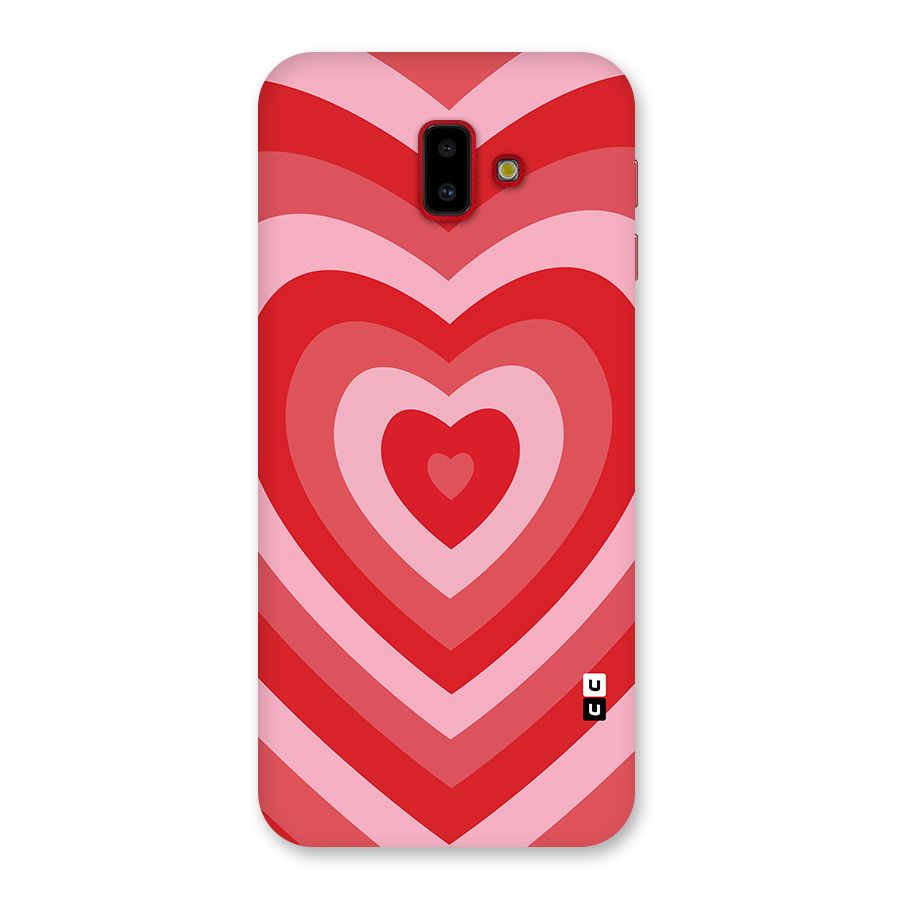 Red Retro Hearts Back Case for Galaxy J6 Plus