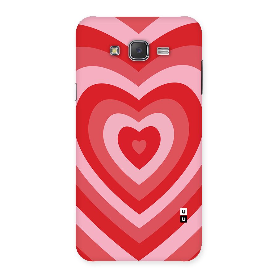 Red Retro Hearts Back Case for Galaxy J7