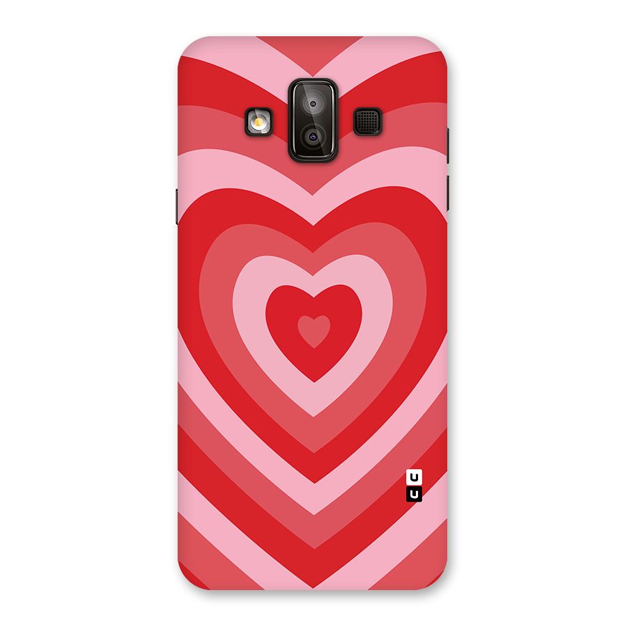Red Retro Hearts Back Case for Galaxy J7 Duo