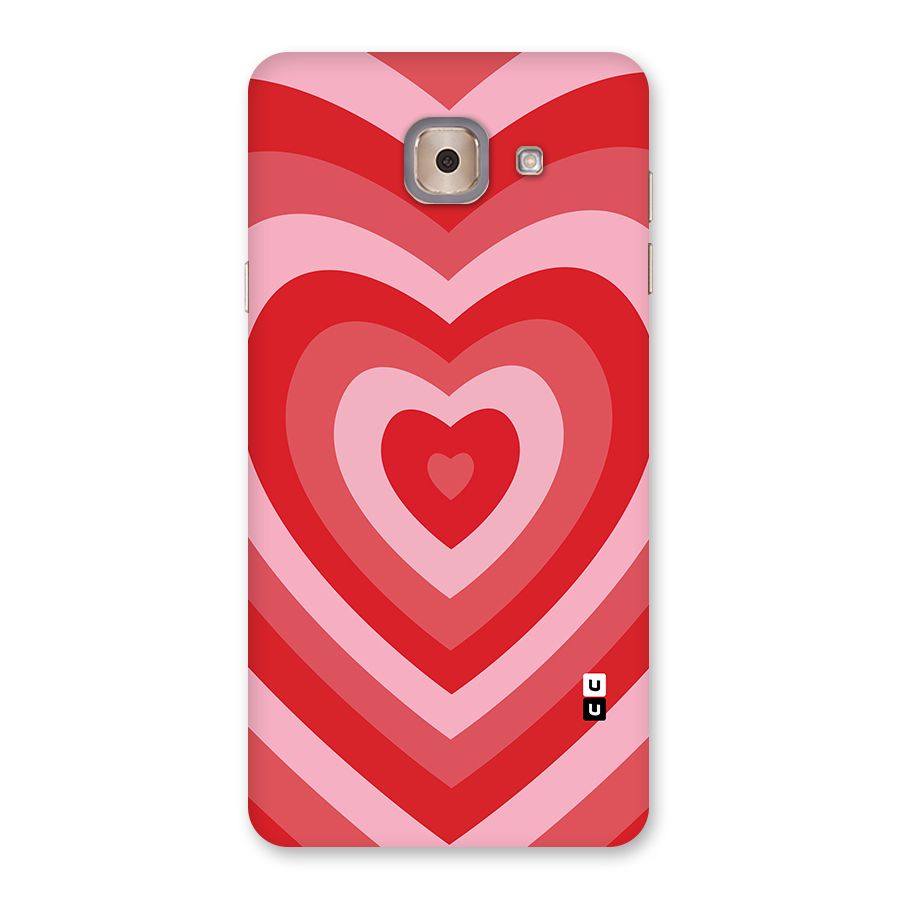 Red Retro Hearts Back Case for Galaxy J7 Max