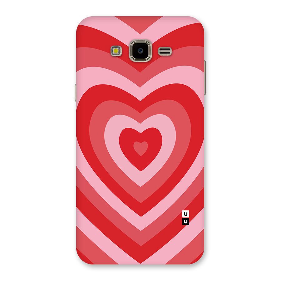 Red Retro Hearts Back Case for Galaxy J7 Nxt