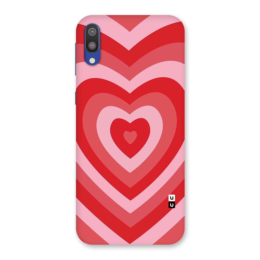 Red Retro Hearts Back Case for Galaxy M10