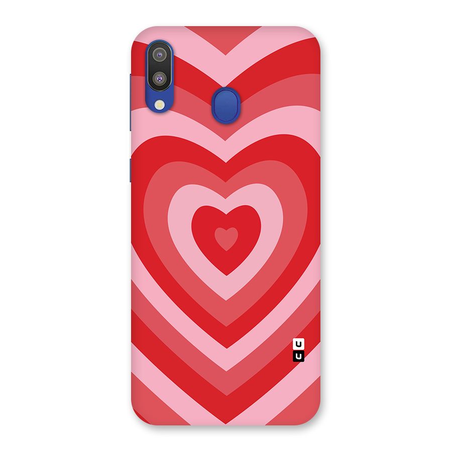Red Retro Hearts Back Case for Galaxy M20
