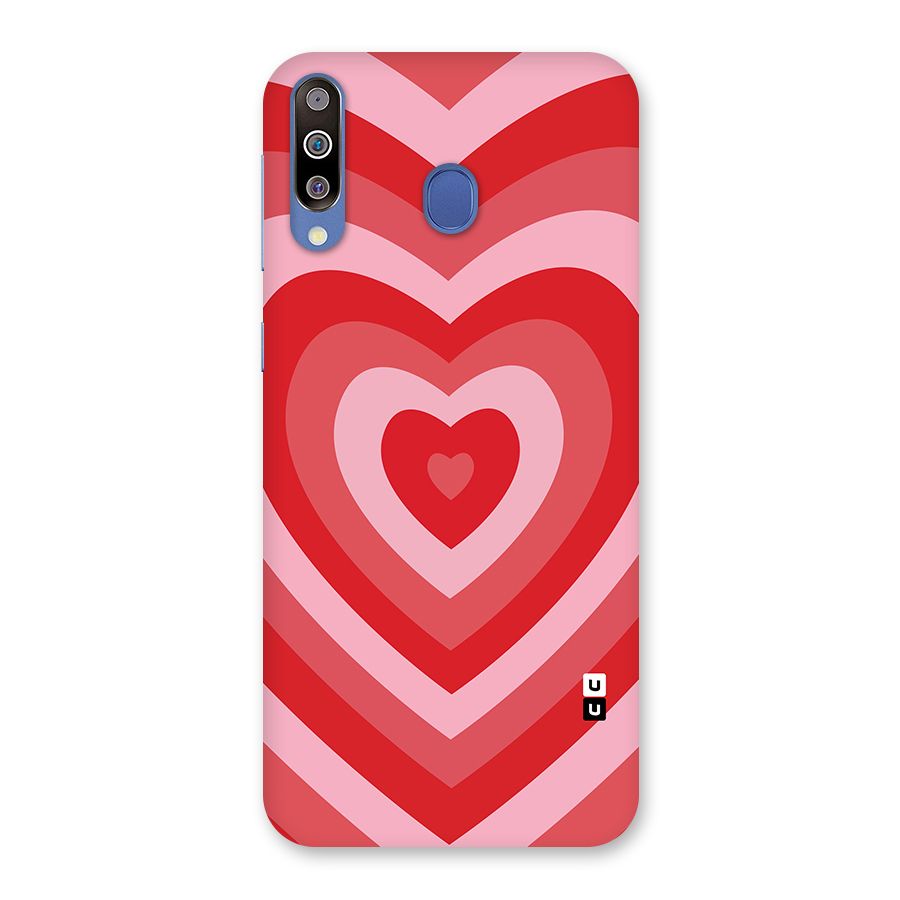 Red Retro Hearts Back Case for Galaxy M30
