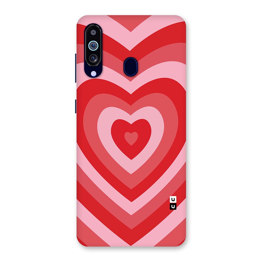 Red Retro Hearts Back Case for Galaxy M40