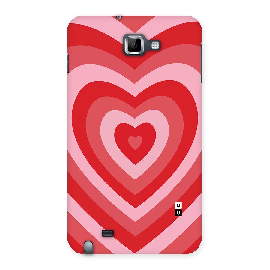 Red Retro Hearts Back Case for Galaxy Note