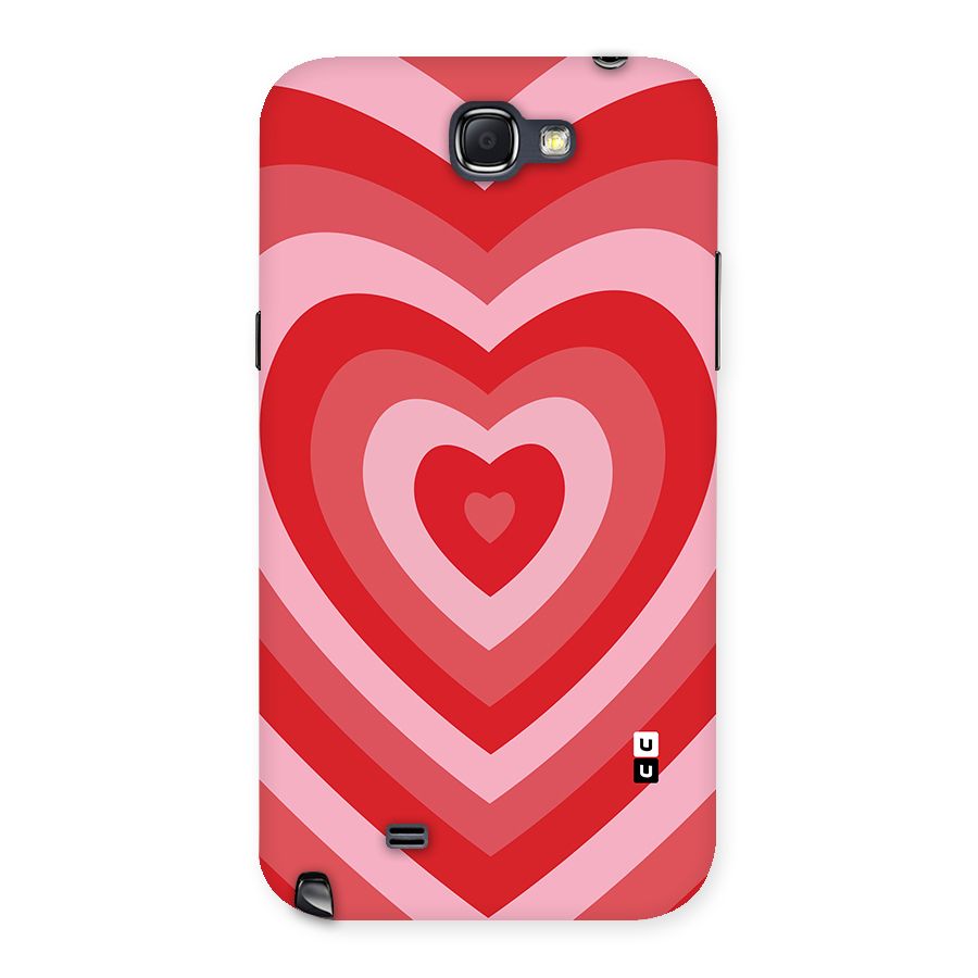 Red Retro Hearts Back Case for Galaxy Note 2