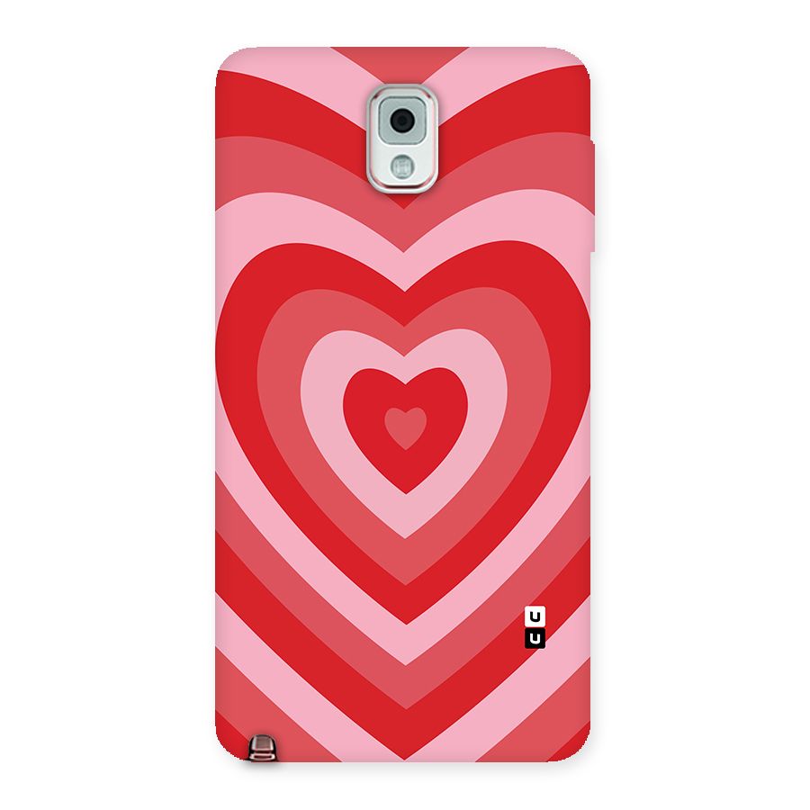 Red Retro Hearts Back Case for Galaxy Note 3