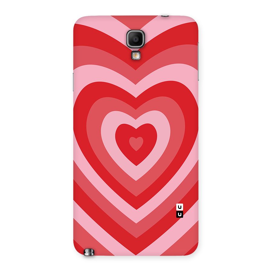 Red Retro Hearts Back Case for Galaxy Note 3 Neo