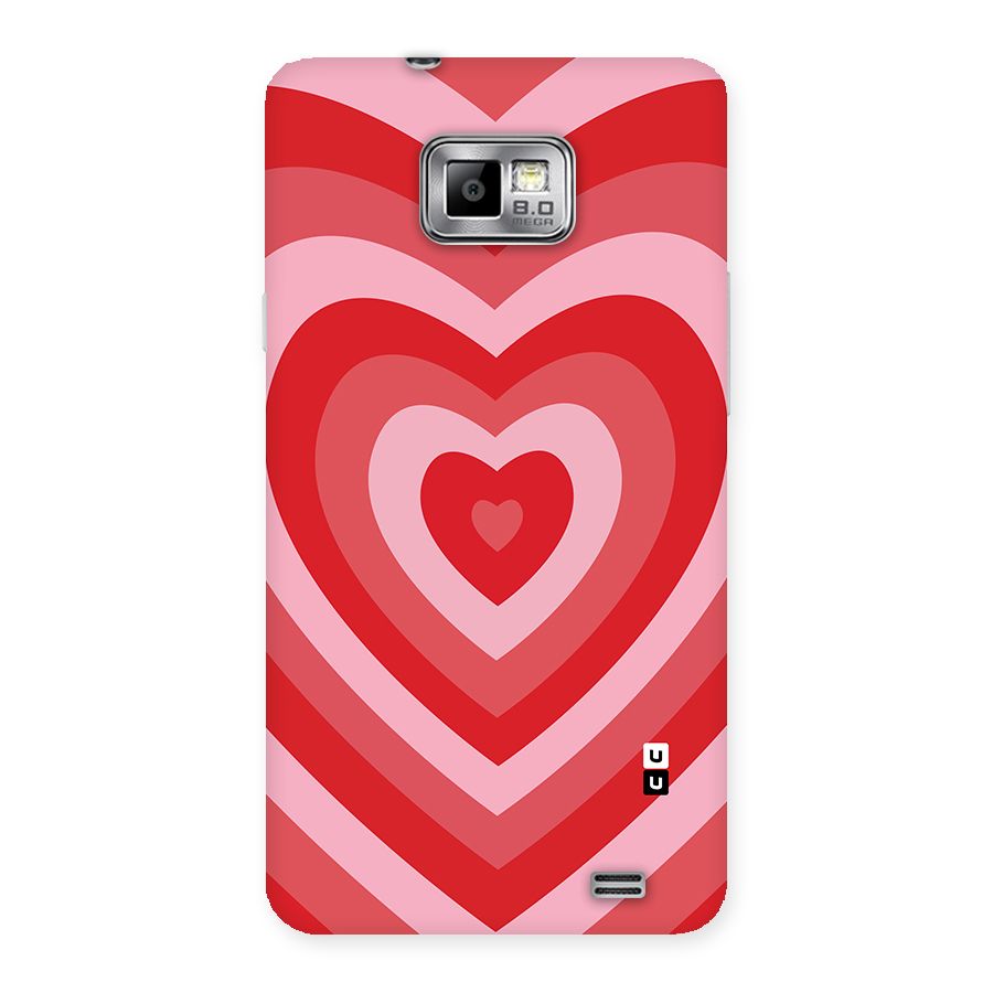 Red Retro Hearts Back Case for Galaxy S2
