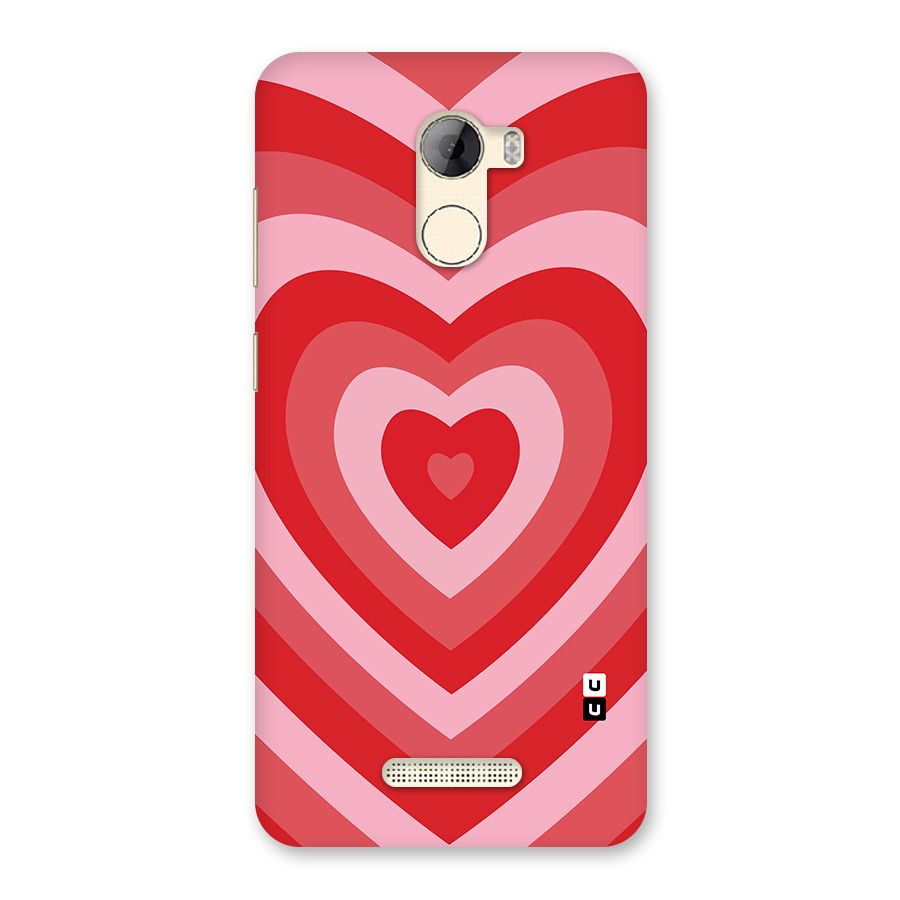 Red Retro Hearts Back Case for Gionee A1 LIte